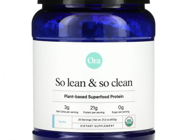 Ora, So Lean & So Clean, органический и растительный суперпродукт, ваниль, 600 г (21,2 унции)