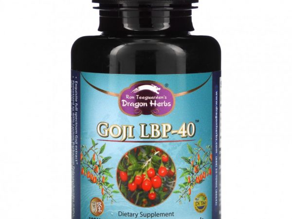 Dragon Herbs, Goji LBP-40, 500 мг, 100 вегетарианских капсул