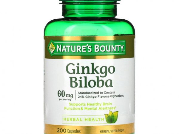 Nature's Bounty, гинкго билоба, 30 мг, 200 капсул