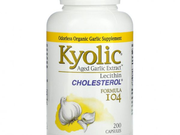 Kyolic, Aged Garlic Extract, выдержанный экстракт чеснока с лецитином, 200 капсул