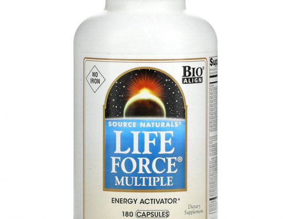 Source Naturals, Life Force Multiple, без железа, 180 капсул