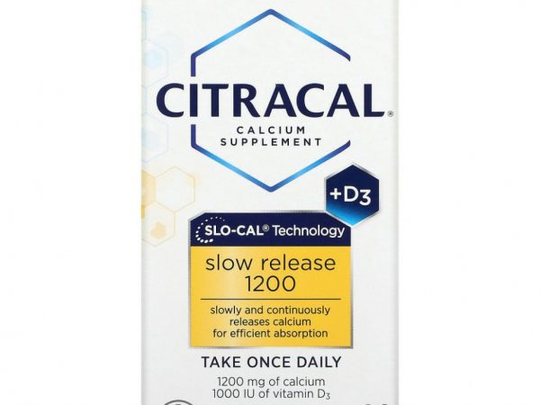 Citracal, Добавка кальция, медленное высвобождение 1200 + D3, 80 таблеток, покрытых оболочкой