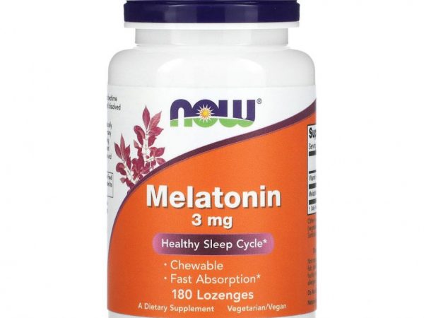 NOW Foods, Мелатонин, 3 мг, 180 пастилок