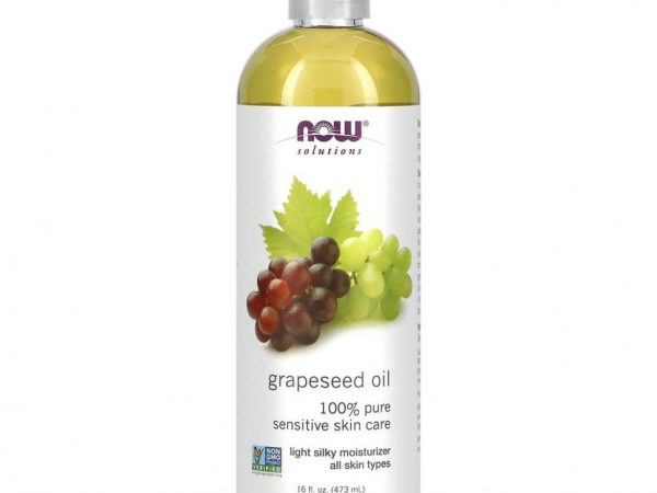 NOW Foods, Solutions, масло из виноградных косточек, 473 мл (16 жидк. унций)