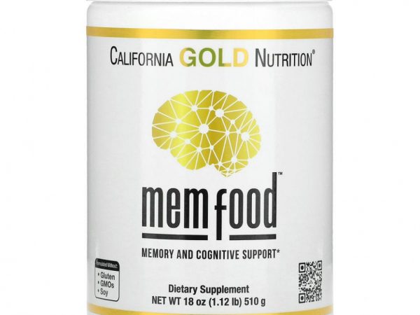 California Gold Nutrition, MEM Food, поддержка памяти и когнитивных функций, 510 г (1,12 фунта)
