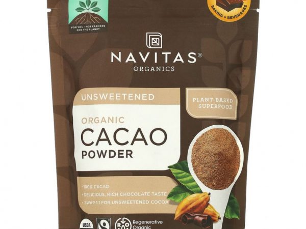 Navitas Organics, Органический какао-порошок, 227 г (8 унций)