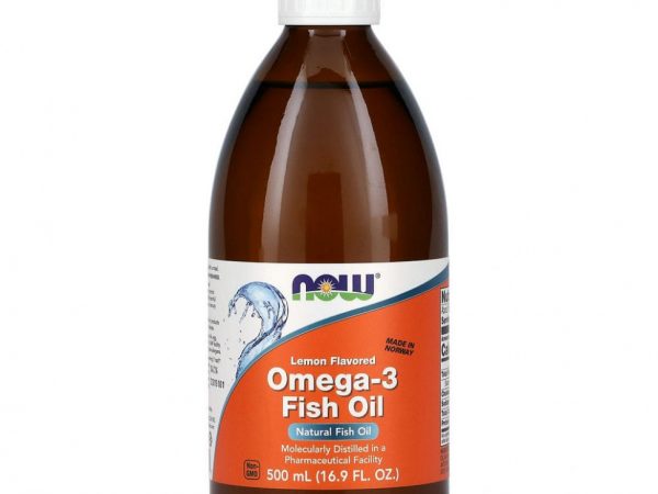 NOW Foods, рыбий жир с омега-3, лимонный вкус, 500 мл (16,9 жидк. унции)