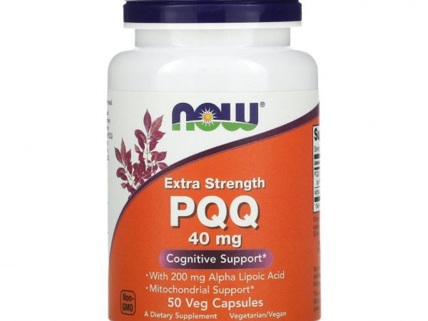 NOW Foods, PQQ усиленного действия, 40 мг, 50 растительных капсул
