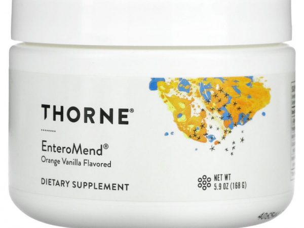 Thorne Research, EnteroMend, добавка для здоровья кишечника, со вкусом апельсина и ванили, 168 г (5,9 унции)