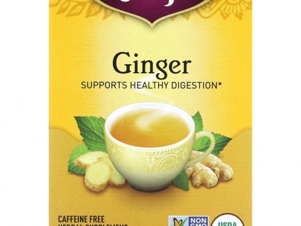 Yogi Tea, Органический имбирь, 16 чайных пакетиков, 32 г (1,12 унции)