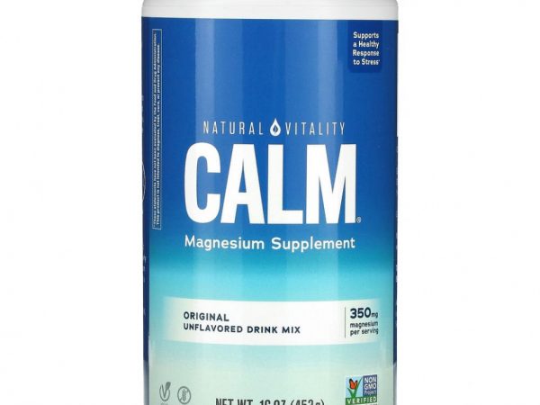 Natural Vitality, CALM, антистрессовая смесь для напитков, оригинальный вкус (без ароматизаторов), 453 г (16 унций)