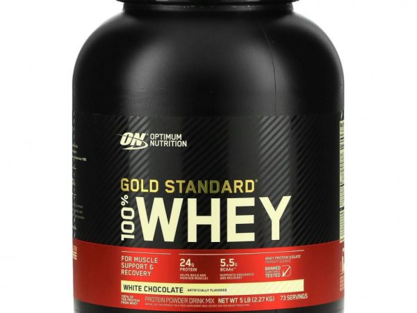 Optimum Nutrition, Gold Standard, 100% Whey, White Chocolate, 5 lb (2.27 kg)