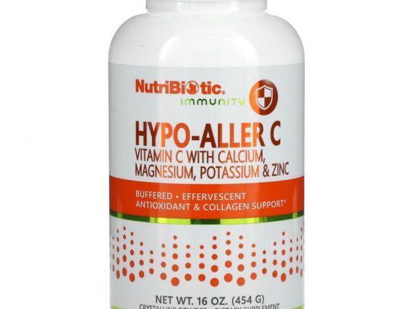 NutriBiotic, Immunity, Hypo-Aller C, витамин C с кальцием, магнием, калием и цинком, 454 г (16 унций)