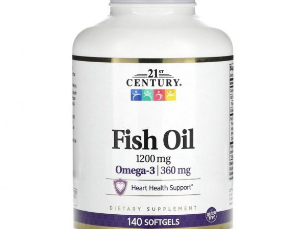 21st Century, рыбий жир, 1200 мг, 140 капсул