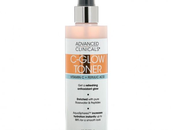 Advanced Clinicals, C-Glow Toner, витамин C и феруловая кислота, 237 мл (8 жидк. Унций)