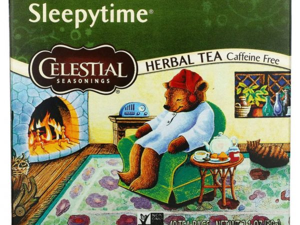 Celestial Seasonings, Sleepytime, травяной чай, без кофеина, 40 чайных пакетиков, 59 г (2,1 унции)