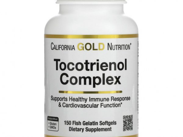 California Gold Nutrition, комплекс токотриенолов, витамин Е и смешанные токотриенолы, 150 капсул из рыбьего желатина