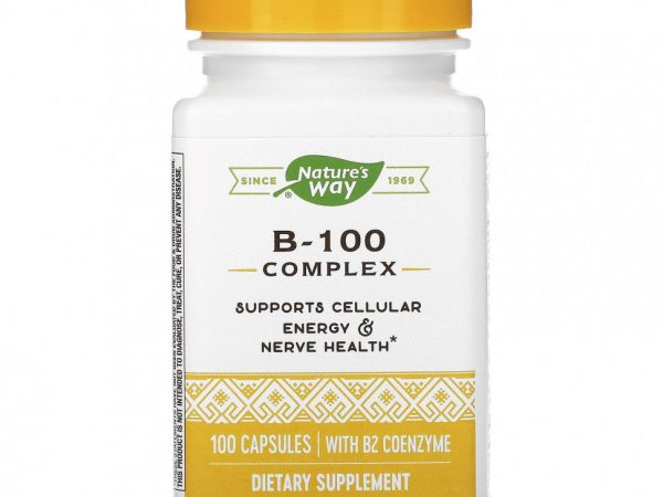 Nature's Way, комплекс B-100 с коэнзимом B2, 100 капсул