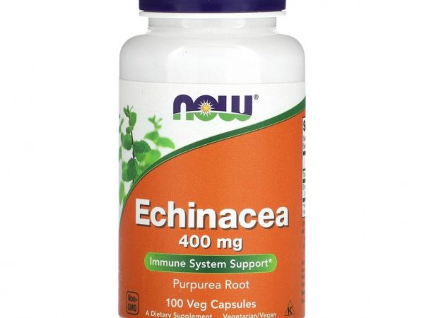 NOW Foods, Эхинацея, 400 мг, 100 растительных капсул