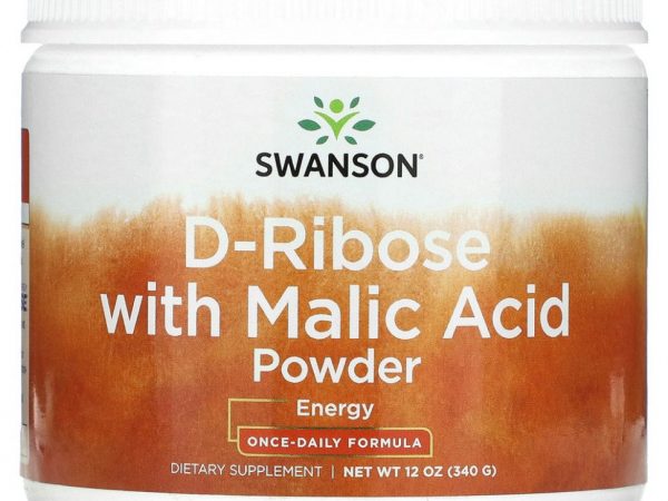 Swanson, D-рибоза с яблочной кислотой, порошок, 340 г (12 унций)