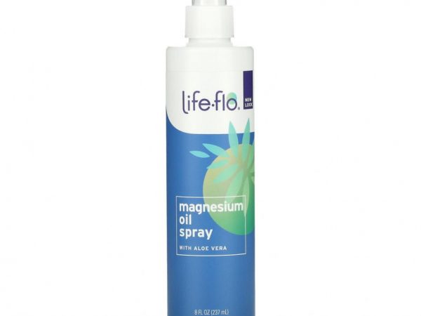 Life-flo, спрей с магниевым маслом, с алоэ вера, 237 мл (8 жидк. унций)