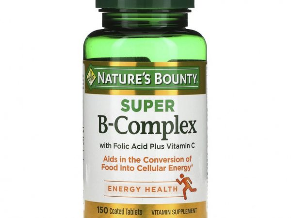 Nature's Bounty, Супер комплекс витаминов В с фолиевой кислотой и витамином С, 150 таблеток