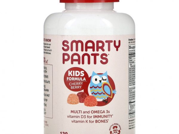 SmartyPants, формула для детей, мультивитамины и омега-3, вишня, 120 жевательных таблеток
