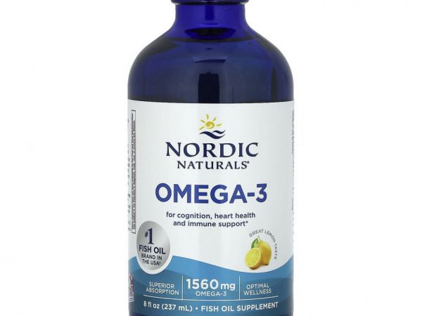 Nordic Naturals, омега-3, лимон, 237 мл (8 жидк. унций)