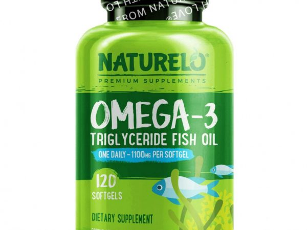 NATURELO, рыбий жир в форме триглицеридов омега-3, 1100 мг, 120 капсул