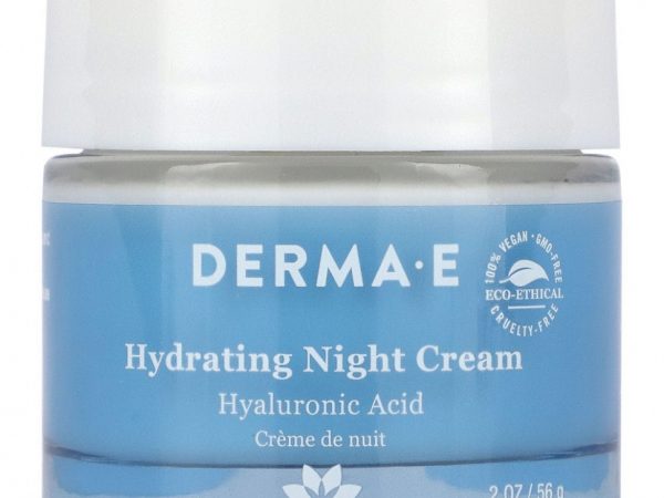 Derma E, Увлажняющий ночной крем, 2 унции (56 г)