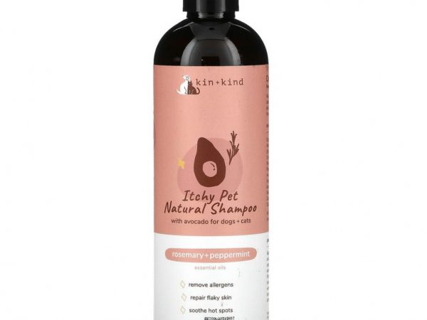 Kin+Kind, натуральный шампунь против зуда, для собак и кошек, розмарин, мята перечная, 354 мл (12 жидк. унций)