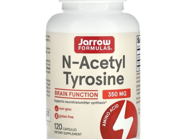 Jarrow Formulas, N-ацетил тирозин, 350 мг, 120 капсул