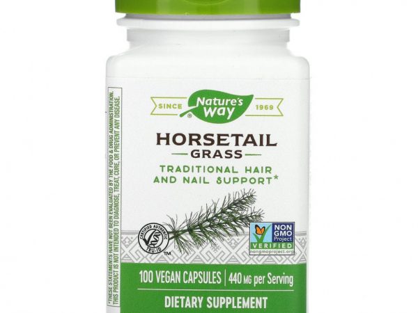 Nature's Way, трава полевого хвоща, 440 мг, 100 веганских капсул