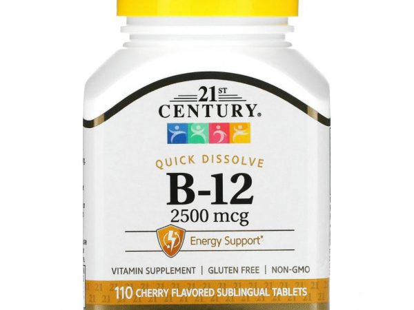 21st Century, B12, 2500 мкг, 110 таблеток под язык