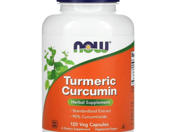 NOW Foods, куркума и куркумин, 120 растительных капсул
