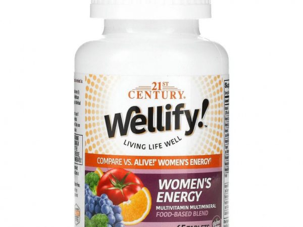 21st Century, Wellify, энергетические мультивитамины и мультиминералы для женщин, 65 таблеток