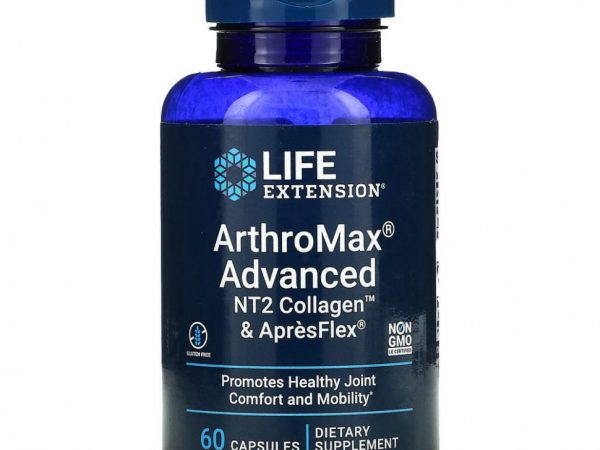 Life Extension, ArthroMax Advanced, усовершенствованный состав, NT2 Collagen и ApresFlex, 60 капсул