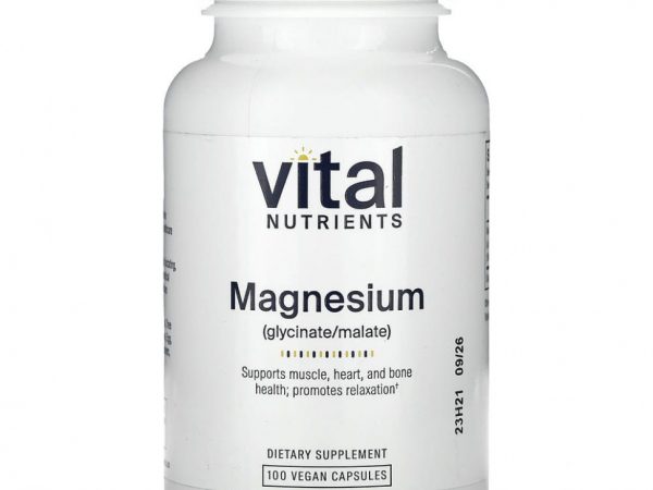 Vital Nutrients, Магний, 120 мг, 100 вегетарианских капсул
