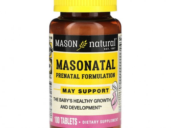 Mason Natural, Masonatal пренатальный препарат, 100 таблеток