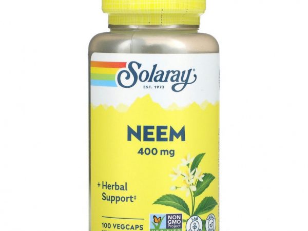 Solaray, Органически выращенный ниим, 400 мг, 100 вегетарианских капсул