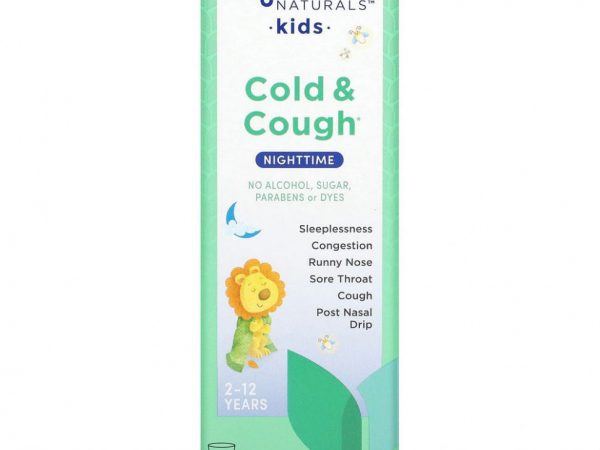 Hyland's, 4 Kids, средство от насморка и кашля для детей, для приема вечером, от 2 до 12 лет, 118 мл (4 жидк. унций)