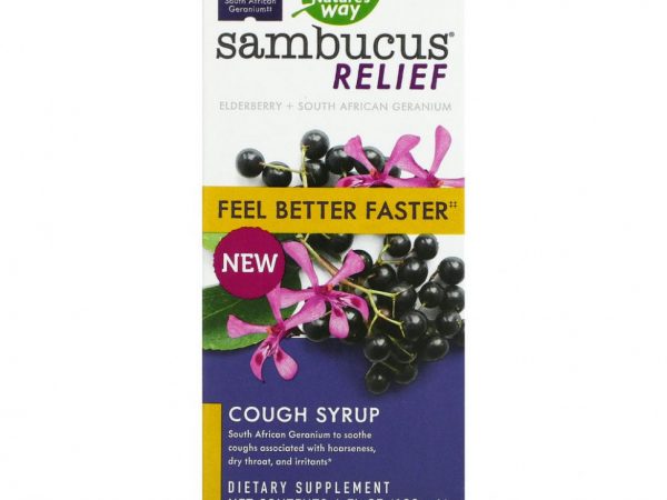 Nature's Way, Sambucus Relief, сироп от кашля, бузина, 120 мл (4 жидк. Унции)