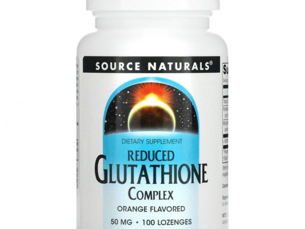 Source Naturals, Комплекс с восстановленным глутатионом, со вкусом апельсина, 50 мг, 100 пастилок
