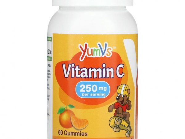 YumV's, Kids, Vitamin C, Delicious Orange, 250 mg, 60 Gummies