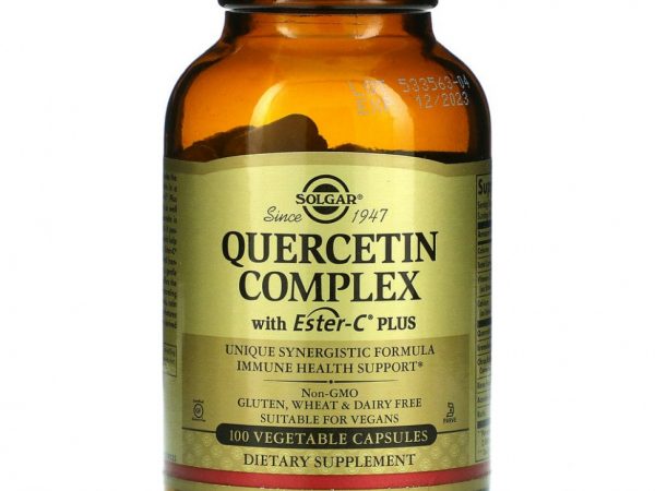 Solgar, Комплекс кверцетина с Ester-C Plus, 100 растительных капсул