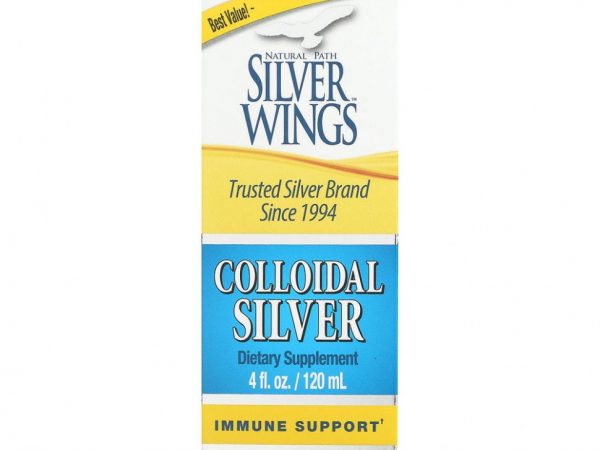 Natural Path Silver Wings, Коллоидное серебро, 250 част. / Млн, 120 мл (4 жидк. Унции)