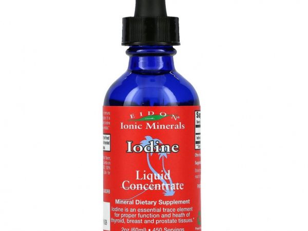 Eidon Mineral Supplements, йод, жидкий концентрат, 60 мл (2 жидк. унции)