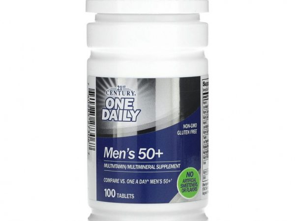 21st Century, One Daily, мультивитамины и мультиминералы для мужчин старше 50 лет, 100 таблеток