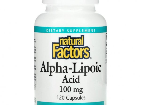 Natural Factors, Альфа-липоевая кислота, 100 мг, 120 капсул