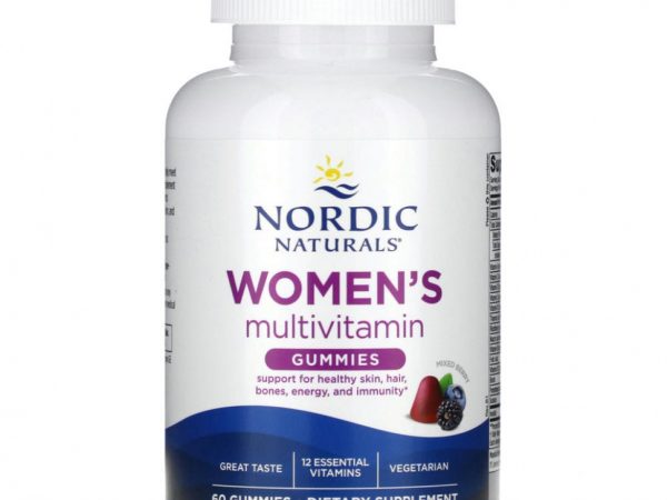Nordic Naturals, Мультивитаминные жевательные мармеладки для женщин, ягодное ассорти, 60 жевательных таблеток